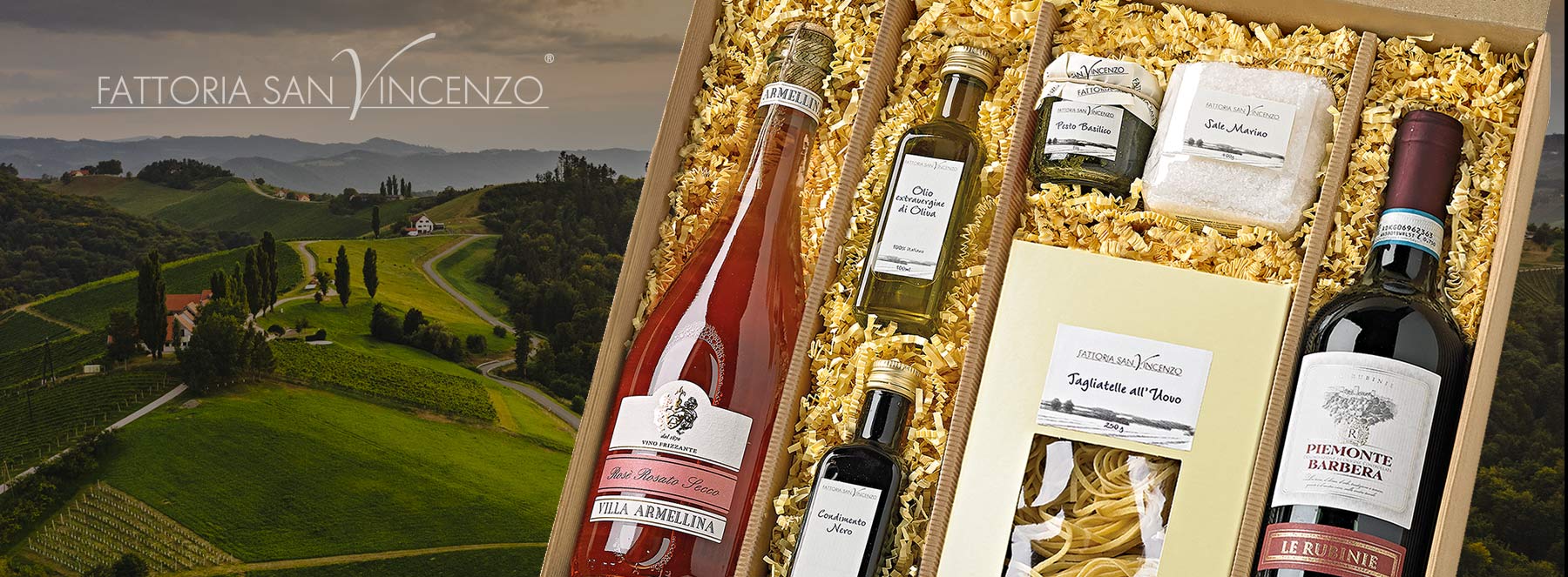 Titelbild: Fattoria San Vincenzo - Feinkost-Geschenkk�rbe mit italienischen K�stlichkeiten