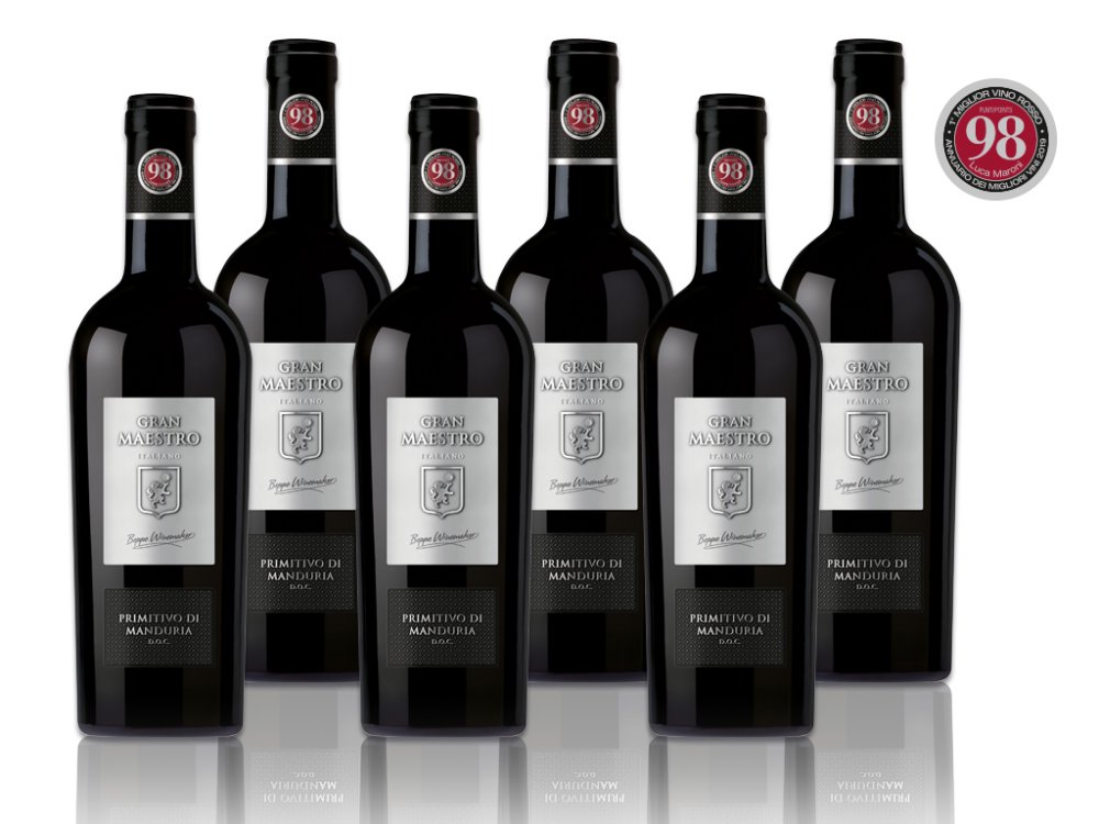 6 Flaschen GRAN MAESTRO Primitivo di Manduria D.O.C. � 750ml