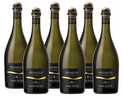 6 Flaschen Prosecco Casa Defra Frizzante 1404 DOC