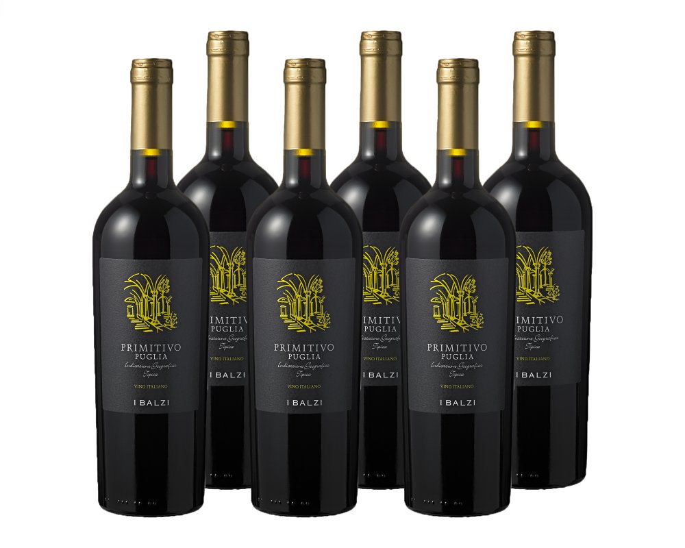 6 Flaschen Rotwein I Balzi Primitivo Puglia Italien IGT � 750ml