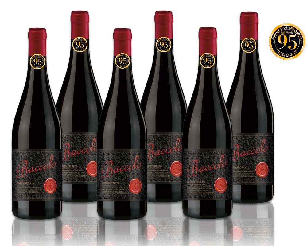 Der elegante Rotwein Baccolo Rosso aus dem Italien