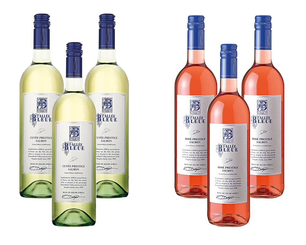 6er-Set All�e Bleue Wei�wein & Ros�wein, je 3 Flaschen � 750ml