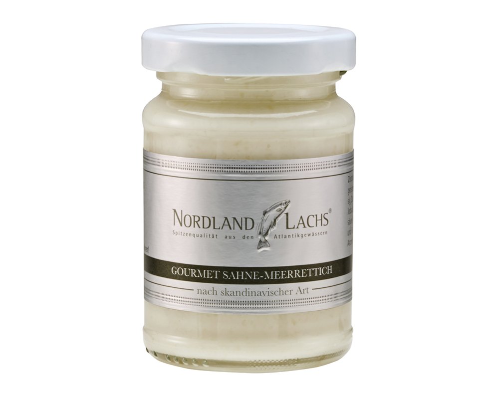 80g Nordland-Lachs Sahne-Meerrettich im Glas