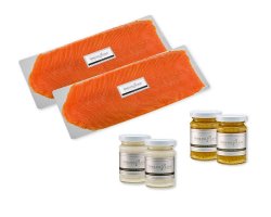 Nordland-Lachs R�ucherlachs-Set | 2x 400g Lachs & Sauce