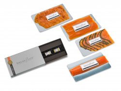 4 R�ucherlachs Spezialit�ten | in edler Pr�sentbox