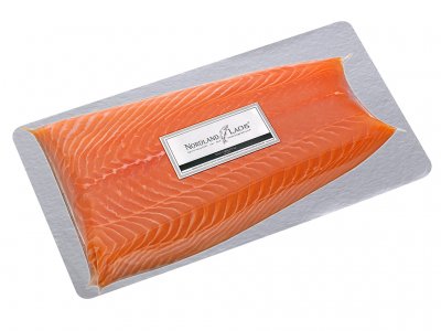 Ultrapremium Lachsfilet NATUR 1/2 Seite in Sushi-Qualit�t mit Haut aus Schottland