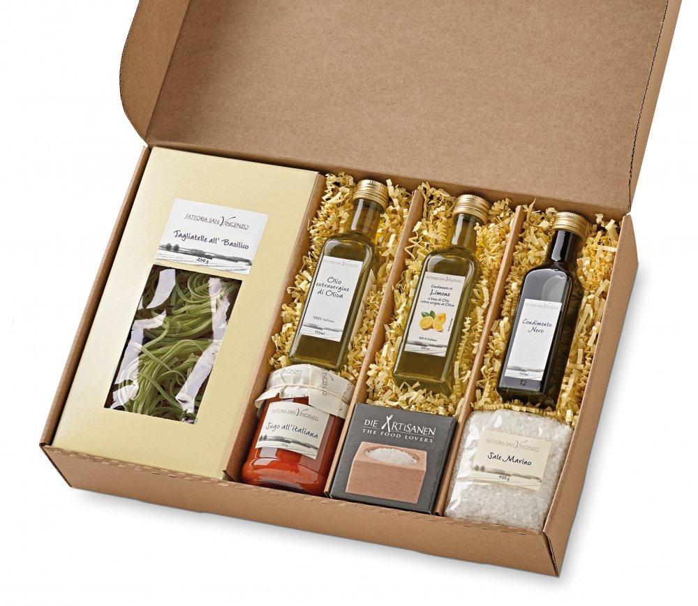Pr�sent Cucina Italiana � Bestseller italienisches Koch Geschenkset voller Olio, Pasta & Passione